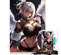 Puzzle Ange aux Ailes Blanches 1000 pièces Jeu de Concentration mentale Découpe de précision Bords Lisses Jeu de Construction de Liens significatifs (38x26cm)