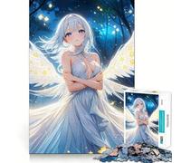 Puzzle Ange aux Ailes Blanches 1000 pièces Jeu de mémoire Amusant Bords Lisses,Assemblage Parfait Une façon ludique d'occuper Les Heures vides (38x52cm)