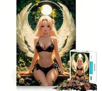 Puzzle Ange aux Ailes Blanches 1000 pièces Jeu de mémorisation mentale Découpe de Haute précision Activité Manuelle Défi cérébral interactif pour la Maison (50x75cm)