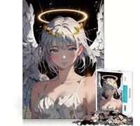 Puzzle Ange aux Ailes Blanches pour Adultes,1000 pièces,Jeu de réflexion Stimulant,Structure à emboîtement précise,Facile à Apprendre,pour Le Plaisir de Toute la Famille (38x52cm)