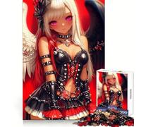 Puzzle Ange aux Cheveux Roux et Blancs, 1000 pièces, pour Adolescents Un Casse-tête Stimulant et agréable, aux Bords Lisses, idéal comme Cadeau de Noël (38x52cm)