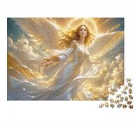 Puzzle Ange céleste de 1000 pièces pour Adultes | 38x26cm Illustration lumineuse d’un ange, idéale pour se détendre seul ou partager un moment convivial