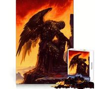 Puzzle Ange Chevalier en Pierre volcanique pour Adultes, 1000 pièces, Stimulant cérébral, Passe-Temps paisible, Cadenas sécurisé, Cadeau créatif (50x75cm)