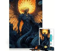 Puzzle Ange de Lumière et d'Ombre 1000 Pièces Jeu Cognitif Amusant Structure à Emboîtement Précise Activité de Renforcement des Liens avec Les Êtres Sociaux (38x26cm)