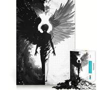 Puzzle Ange et Démon pour Adultes 1000 pièces Jeu de réflexion et d'adresse Découpe de Haute précision Défi divertissant pour Les Loisirs (38x26cm)