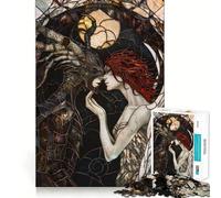 Puzzle Ange et Démon pour Adultes 1000 Pièces Jeu Stimulant Mental Découpe Précise Alignement Parfait Activité de Renforcement des Liens Sociaux (50x75cm)