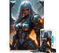 Puzzle Ange Guerrier 1000 pièces Jeu de logique et de réflexion Découpe Experte Artisanat d'exception Exercice Mental Calme à Faire à la Maison (38x26cm)