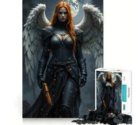 Puzzle Ange Guerrier avec Pistolet et Ailes pour Adolescents 1000 Pièces Stimule l'esprit Amusant Découpe Nette Pièces Robustes Activité de Réunion Réconfortante (38x26cm)