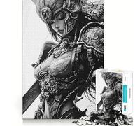 Puzzle Ange samouraï Guerrier 1000 pièces Jeu Stimulant Le Cerveau Ajustement Parfait Divertissement Confortable à l'intérieur pour Tous (38x26cm)