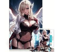 Puzzle Angel in Lace 1000 pièces Stimulation Cognitive Pièces nettes et sans bavures Jouet d'intérieur pour Les fêtes (38x52cm)