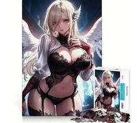 Puzzle Angel in Lace pour Adolescents 1000 pièces Jeu Stimulant l'esprit Pièces nettes et sans bavures Facile à Apprendre pour Toute la Famille (50x75cm)