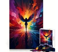 Puzzle Angel of Color 1000 pièces pour Adolescents Stimulation Cognitive Loisirs calmes Emboîtement précis Idée Cadeau de Noël (38x26cm)