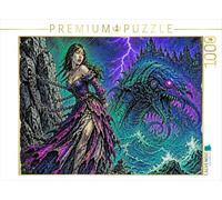 Puzzle · Angelica et la bête des Profondeurs | Une épopée de la Renaissance revisitée dans un univers… · 1000 pièces · Format assemblé 64 × 48 cm · CALVENDO Puzzle