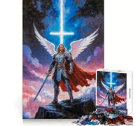 Puzzle Angélique Guerrier Archange Michel pour Adolescents 1000 Pièces Exercice Mental Distraction Douce Découpe Précise Cadeau de Noël (50x75cm)