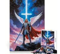 Puzzle Angélique Guerrier Archange Michel pour Adolescents 1000 Pièces Force Cérébrale Temps Libre Heureux Assemblage Ferme Cadeau Saisonnier (38x26cm)