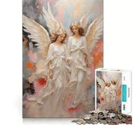 Puzzle Anges 1000 Pièces pour Adolescents Stimulation Mentale Ajustement Parfait Loisirs Captivants pour des Moments Confortables à la Maison (38x52cm)