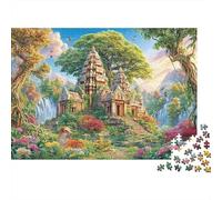 Puzzle Angkor VAT_ Cambodge 1000 Pièces pour Adolescents Et Enfants - Difficile Puzzles Jeu De Patience en Famille 52x38cm/1000pcs
