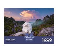 Puzzle Angora Turc 1000 Pièces pour Adultes Et Enfants, Jeu en Famille, Jeu ÉduChatif, Casse-tête Forêt Montagne, Décoration Intérieure, Cadeau Anniversaire 52x38cm/1000pcs