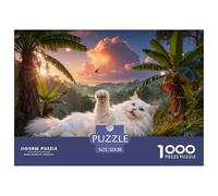 Puzzle Angora Turc 1000 Pièces pour Adultes Et Enfants, Jeu en Famille, Jeu ÉduChatif, Casse-tête Jungle Vallée, Décoration Intérieure, Idée Cadeau 52x38cm/1000pcs