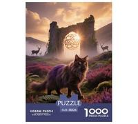 Puzzle Angora Turc 1000 Pièces pour Adultes Et Enfants, Jeu Ludique Et Instructif, Casse-tête Chat Château Ancien, Home Decor, Cadeau Enfant 38x26cm/1000pcs