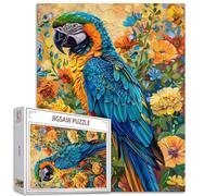 Puzzle animal 1000 pièces pour adultes, familles (perroquet, fleurs de jardin, plantes tropicales) pièces s'emboîtent parfaitement ensemble 19,7 x 27,6 pouces performance paysage magique cadre puzzle