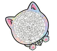 Puzzle Animal - 135 pièces - Puzzle à Motif Chat - Puzzle Cadre pour, Adultes, Adolescents et Personnes âgées, décoration de Table et Accessoire d'intérieur