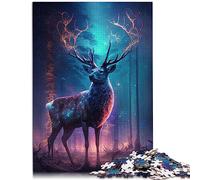 Puzzle Animal cerf pour Adultes, 1000 pièces, 100% Carton recyclé, décoration d'intérieur, 26x38cm