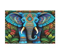 Puzzle Animal éléphant pour Adultes Puzzles De 1000 Pièces pour Enfants, Puzzles en Bois pour Adultes, pour La Famille Et Les Amis (75×50cm)