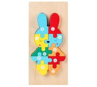 Puzzle animal en bois dessin animé dauphin dinosaure forme bébé puzzle STEM jouet éducatif pour cadeaux d'anniversaire, remplisseur de bas