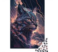 Puzzle Animal Fantastique Lynx, activité Amusante à Faire à la Maison, Puzzle en Carton de qualité supérieure pour Adultes et Adolescents, Cadeaux d'halloween, 300 pièces (40 x 28 cm)