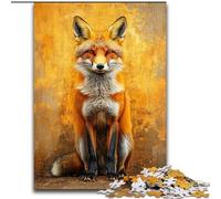 Puzzle Animal Fox 1000 pièces pour Adolescents, Cadeaux pour 14 Ans et Plus, décoration d'intérieur, Jeux de Famille, Cadeaux de Noël et d'anniversaire 26x38cm