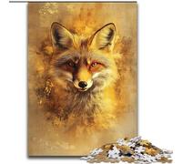 Puzzle Animal Fox 1000 pièces pour Adultes et Adolescents, Anti-Stress, Difficile à réaliser, pour la décoration de la Maison (14 Ans et Plus) (26x38cm)