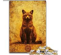 Puzzle Animal Fox 1000 pièces pour Adultes et Adolescents, Anti-Stress, Vacances à la Maison, Interaction Parent-Enfant (26x38cm)