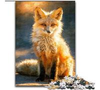 Puzzle Animal Fox 1000 pièces pour Adultes et Adolescents, Jeux éducatifs à Faire soi-même avec Affiche et fiche de Questions Assorties (à partir de 14 Ans) (26x38cm)