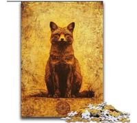 Puzzle Animal Fox 2000 pièces pour Adultes et Adolescents, Jouets éducatifs et éducatifs, Jeux familiaux avec Affiche et fiche de Questions-réponses (70x100cm)