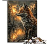 Puzzle Animal Fox Art 1000 pièces pour Adolescents, à partir de 14 Ans Idées Cadeaux pour améliorer la mémoire 26x38cm