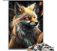 Puzzle Animal Fox Art 2000 pièces pour Adolescents et Adultes, Jeu Stimulant, décoration Murale, Cadeaux d'anniversaire et de Noël Uniques (70x100cm)