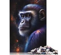 Puzzle Animal Galaxy Monkey, Puzzle Amusant en Carton de qualité supérieure pour Adultes et Adolescents, Cadeaux d'halloween, 1000 pièces (75 x 50 cm)