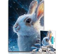 Puzzle Animal Lapin 1000 pièces pour Adultes, Jouet éducatif et décompressant, Cadeau d'anniversaire, décoration Murale (38x26cm)