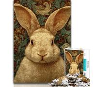 Puzzle Animal Lapin pour Adultes, 1000 pièces, Jeu éducatif Amusant et Humoristique pour Un Anniversaire (75x50cm)