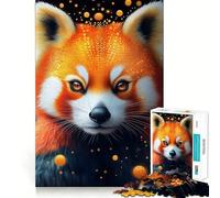 Puzzle Animal Portrait de Panda Roux pour Adolescents, 1000 pièces, Jouet Anti-Stress, Bords tranchants, Cadeau d'anniversaire (50x75cm)