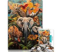 Puzzle Animal World 1000 pièces pour Adolescents, Jeu Familial Anti-Stress, défi Difficile, Cadeaux du Père Noël Secret (38x26cm)
