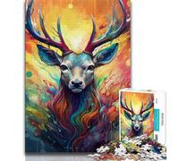 Puzzle Animalier de 1000 pièces représentant des Rennes pour Adolescents et Adultes, Jeu Stimulant, idéal comme Cadeau pour Toute la Famille 38x26cm