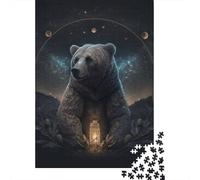Puzzle Animalier en Carton de qualité supérieure, Motif Ours, idéal comme Cadeau de Noël pour garçon ou Fille, 1 000 pièces (75 x 50 cm)