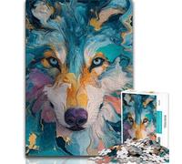 Puzzle Animalier Loup pour Adolescents 1000 pièces, Jeu éducatif, Jouet de défi, idéal comme Cadeau pour Toute la Famille (38x26cm)