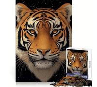 Puzzle Animalier Portrait de Tigre 1000 pièces pour Adolescents, Jeu de réflexion, Plaisir partagé, Bords précis, Cadeau de Noël 38x52cm