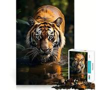 Puzzle Animalier Tigre pour Adultes, 1000 pièces, Jouet Intelligent et apaisant, découpe précise, Objet de Collection 38x52cm