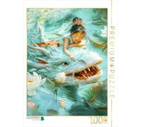 Puzzle · Animation d'inspiration Asiatique | La fille et le dragon · 1000 pièces · Format assemblé 64 × 48 cm · CALVENDO Puzzle
