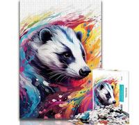 Puzzle Animaux Blaireau à Miel 1000 pièces pour Adultes et Adolescents, Jouet éducatif et éducatif, idéal comme Cadeau pour Toute la Famille (50x75cm)