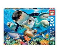 Puzzle Animaux - Borrás - Selfie Sous L'eau 500 Pièces - Fix Puzzle Inclus